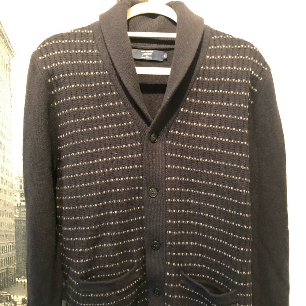 J Crew Lambswool Cardigan M